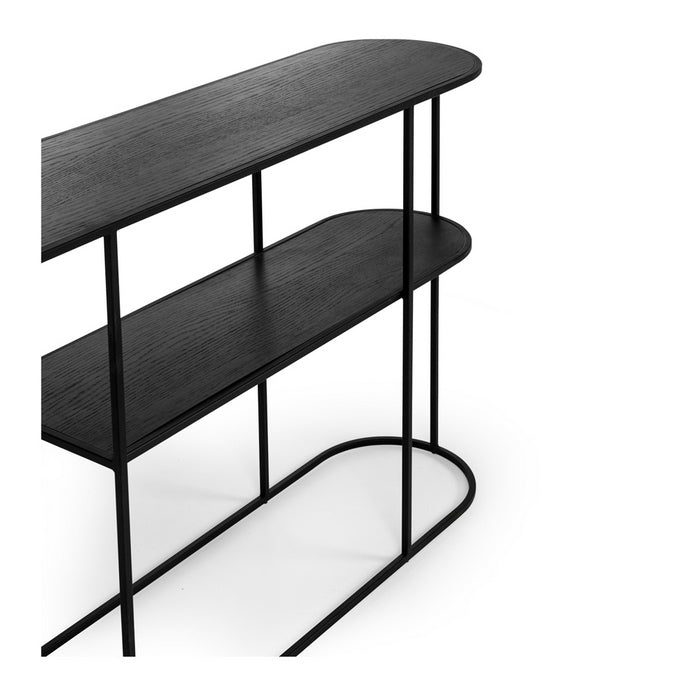 Deco Console Table - Black Oak - Paulas Home & Living