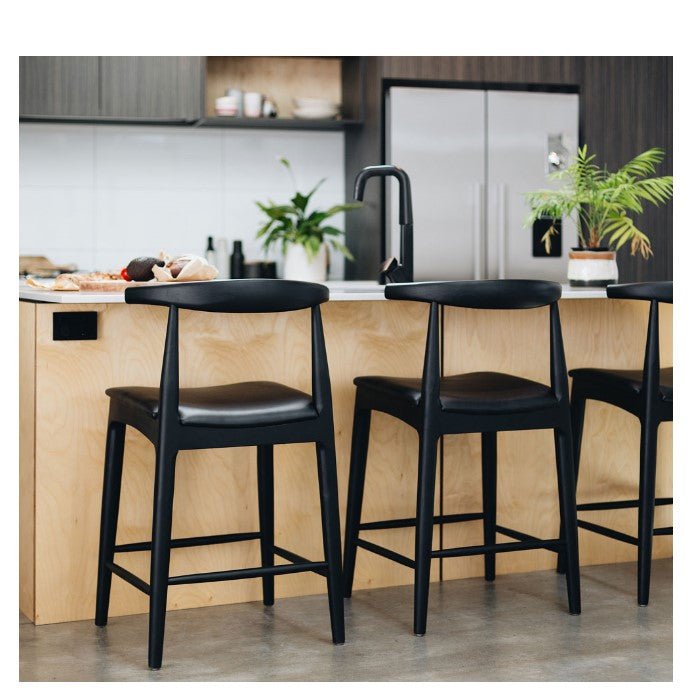 Elbow Barstool - Black Oak - Paulas Home & Living