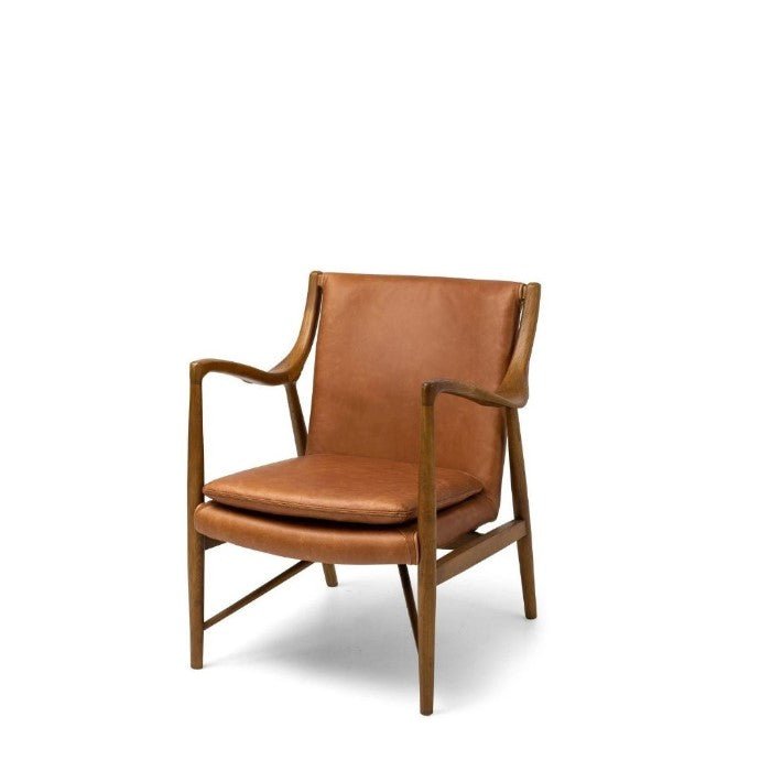 Finn Armchair Cognac Leather - Paulas Home & Living