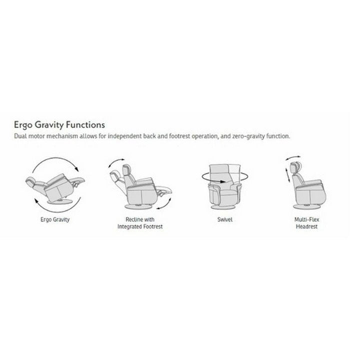 IMG Sedona NexGen Relaxer Recliner with Ergo Gravity Advanced LGE - Trend Nickel Leathe - Paulas Home & Living