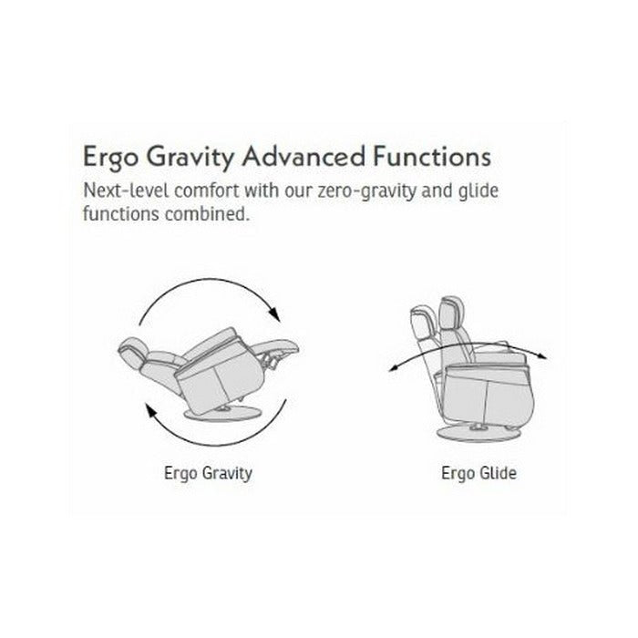 IMG Sedona NexGen Relaxer Recliner with Ergo Gravity Advanced LGE - Trend Nickel Leathe - Paulas Home & Living