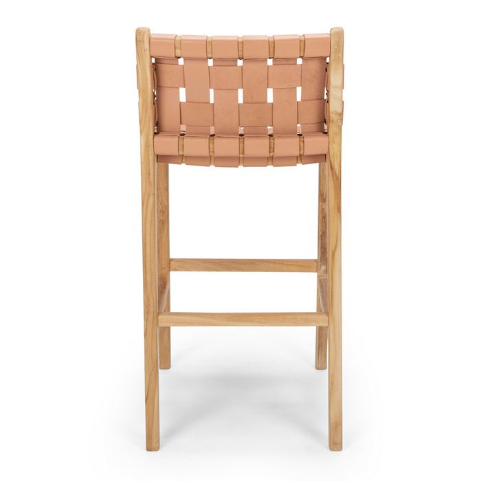 Indo Barstool High Back - Woven - Plush - Paulas Home & Living