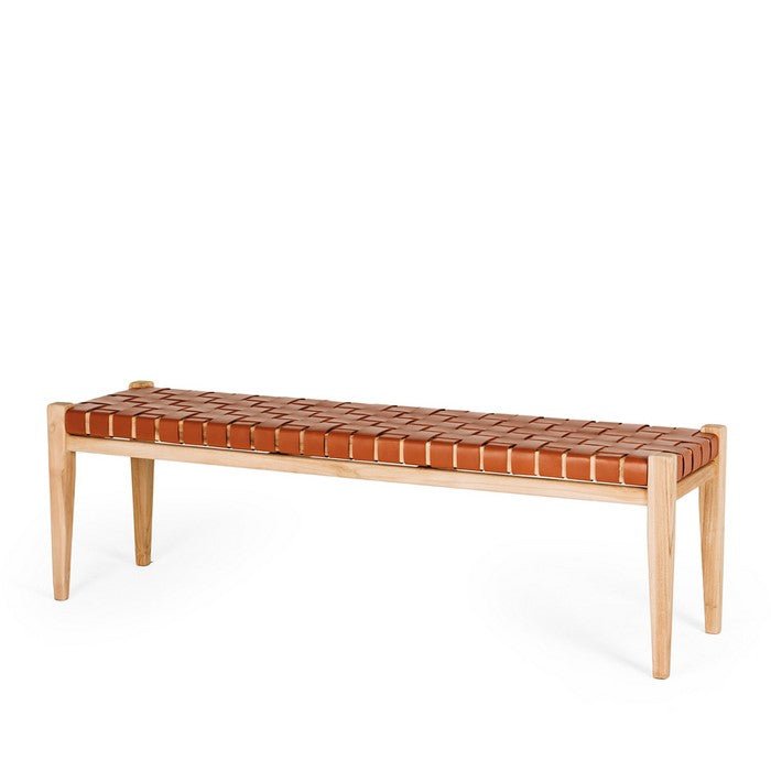 Indo Bench Seat - Woven - Tan - Paulas Home & Living