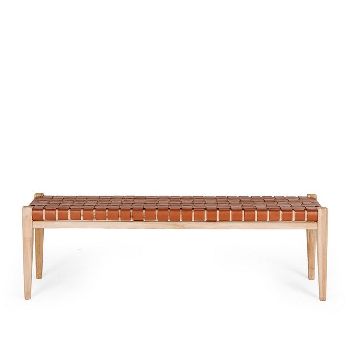 Indo Bench Seat - Woven - Tan - Paulas Home & Living