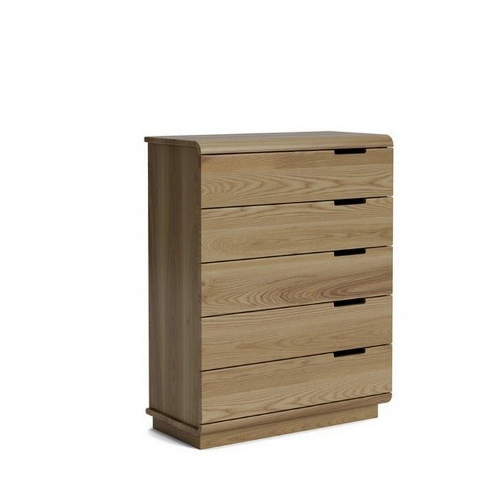 Karamea Tallboy 5 Drawer - With Cut Out (Ash) - Paulas Home & Living