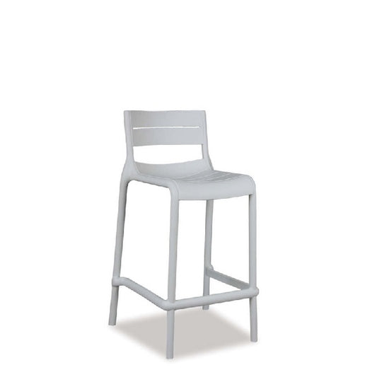 Alfresco Villa Stackable Barstool - White