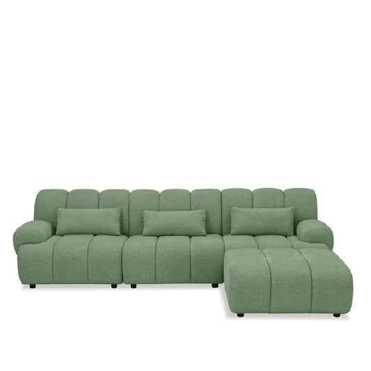 Harmony Chaise Lounge Suite 4pc - Green