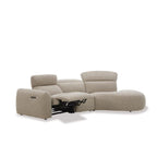 Leroy 3 Seater Triple Electric Chaise RHF - Contemporary Design