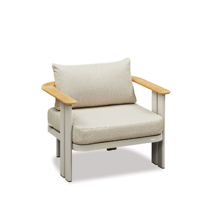 Lamont Outdoor Lounge Suite - 4 Pce (Teak arms)