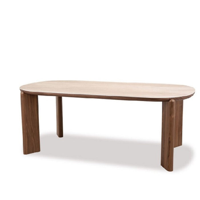 Juno Dining Table 1950w - Walnut Veneer Ceramic Top