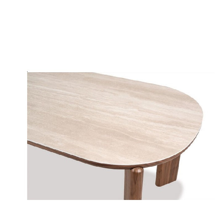 Juno Dining Table 1950w - Walnut Veneer Ceramic Top