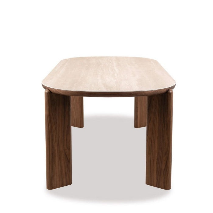 Juno Dining Table 1950w - Walnut Veneer Ceramic Top