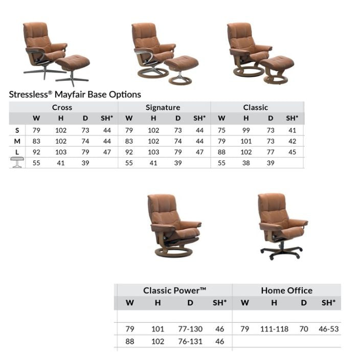 Stressless Mayfair Leather Recliner - Classic Base (Paloma)