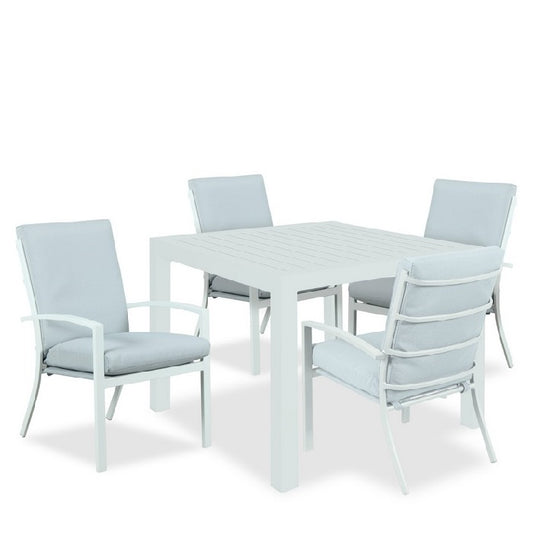 Matzo Outdoor Dining Suite 900sq (5 Pce) - White