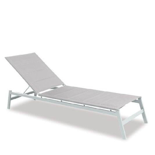 Boston Outdoor Sun Lounger - White