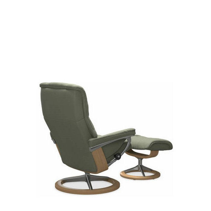 Stressless® Mayfair Medium Leather Recliner - Signature Base (Paloma Shadow Green) - Paulas Home & Living