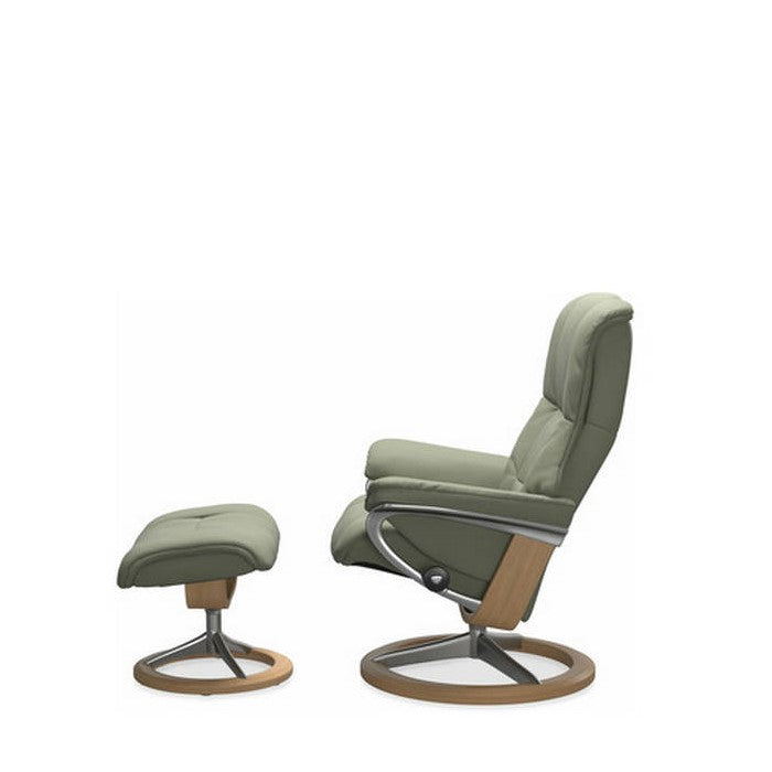 Stressless® Mayfair Medium Leather Recliner - Signature Base (Paloma Shadow Green) - Paulas Home & Living