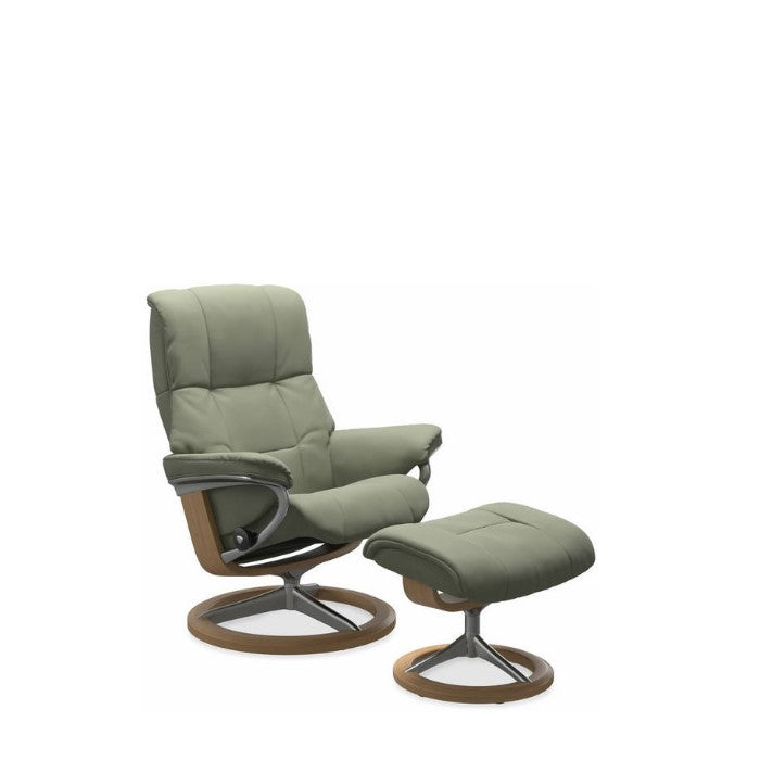 Stressless® Mayfair Medium Leather Recliner - Signature Base (Paloma Shadow Green) - Paulas Home & Living