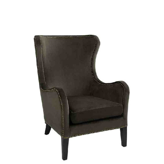 Mischa Armchair Dark Brown Velvet