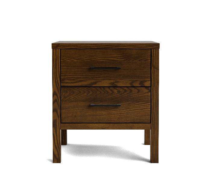 Andes 2 Drawer bedside - Ash