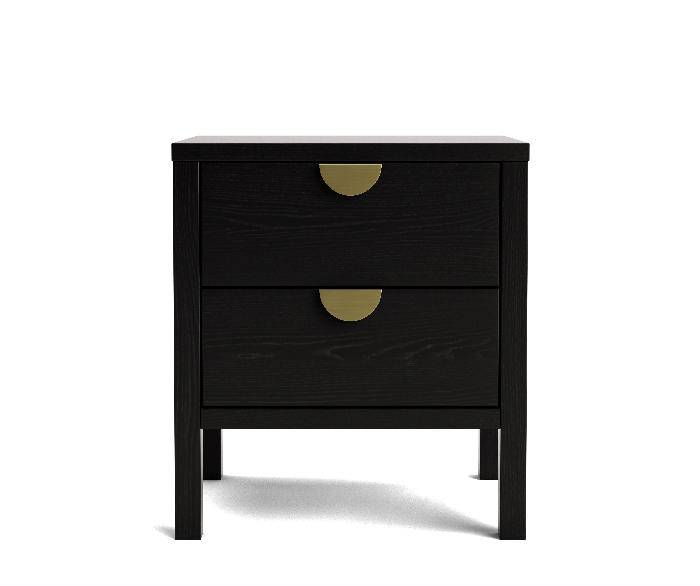 Andes 2 Drawer bedside - Ash