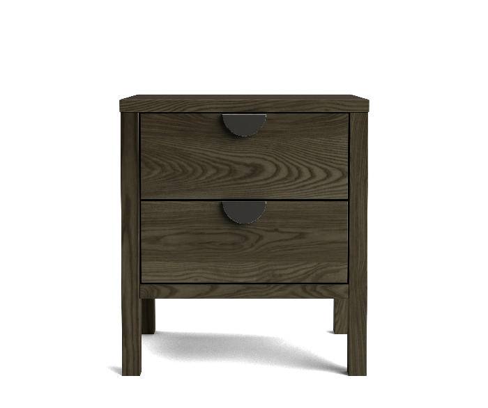 Andes 2 Drawer bedside - Ash