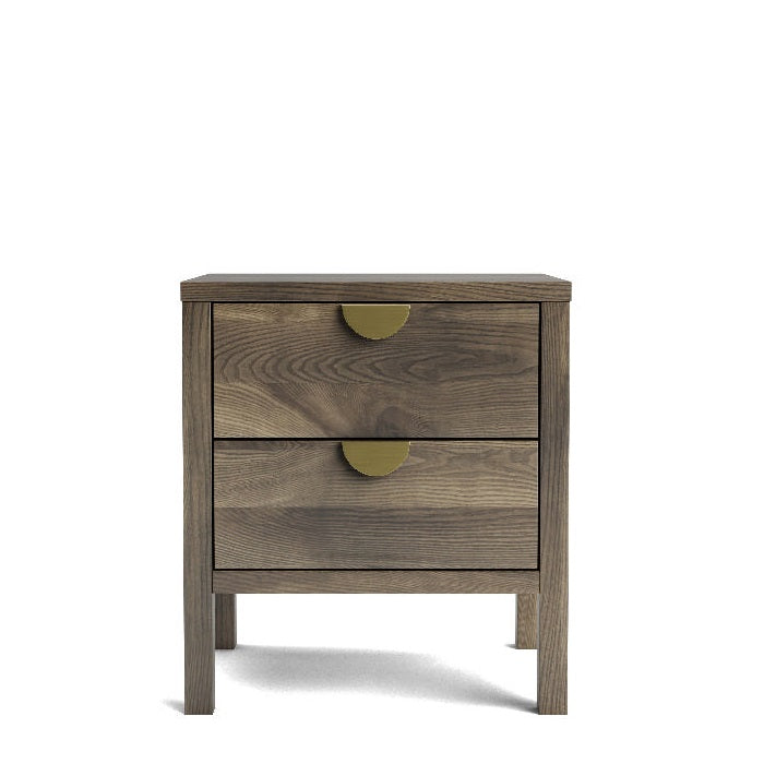 Andes 2 Drawer bedside - Ash