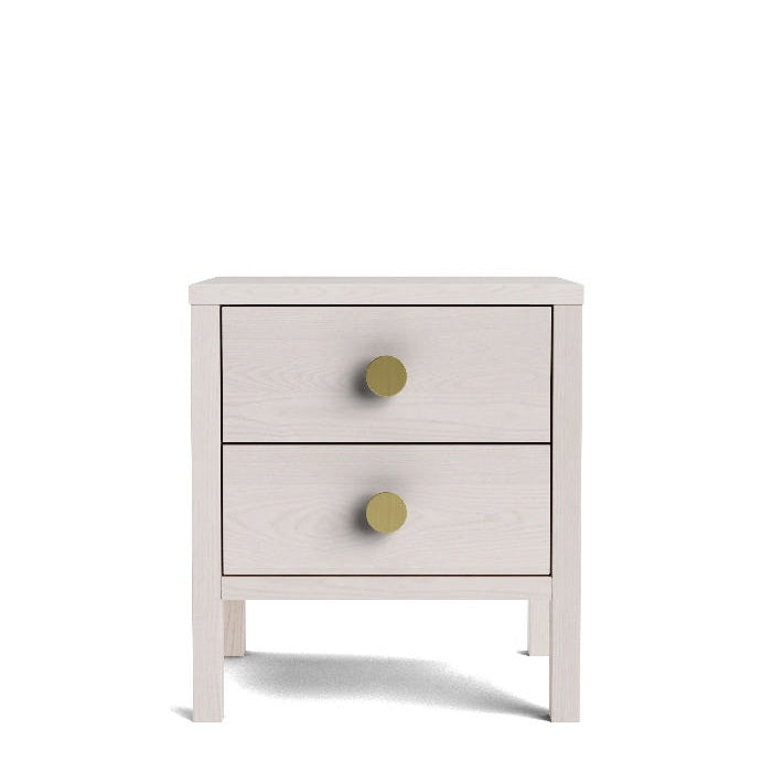 Andes 2 Drawer bedside - Ash