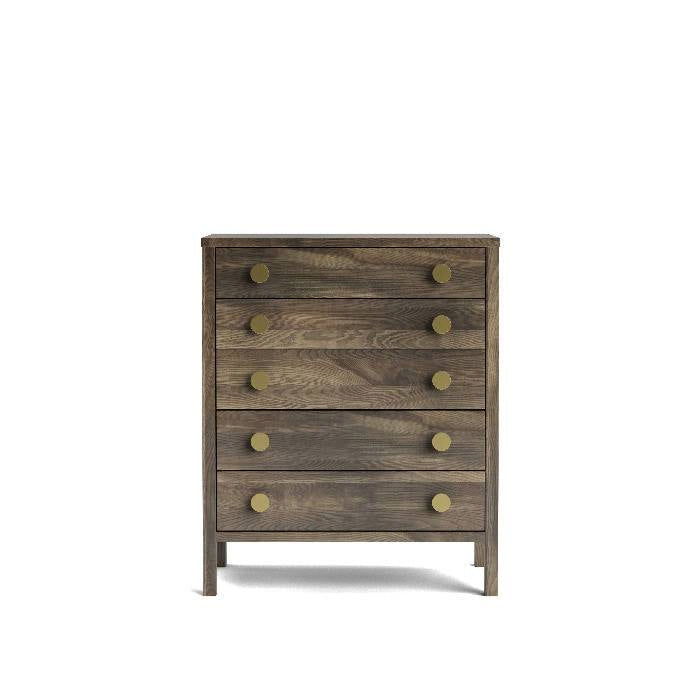 Andes 5 Drawer Tallboy - Ash