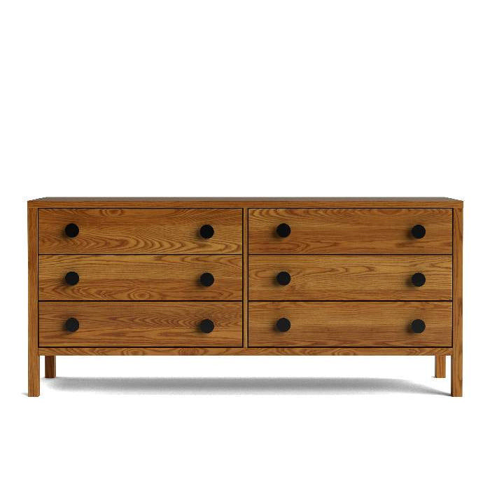 Andes 6 Drawer Lowboy Wide - Ash