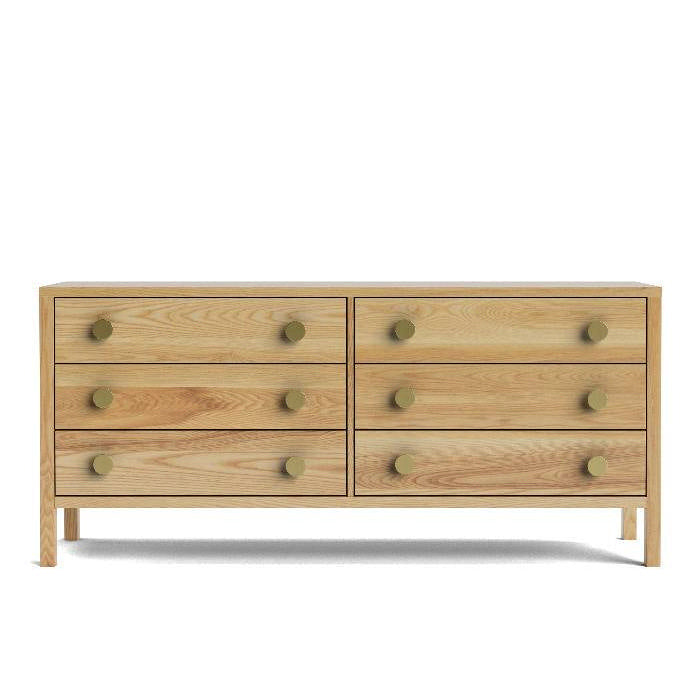 Andes 6 Drawer Lowboy Wide - Ash