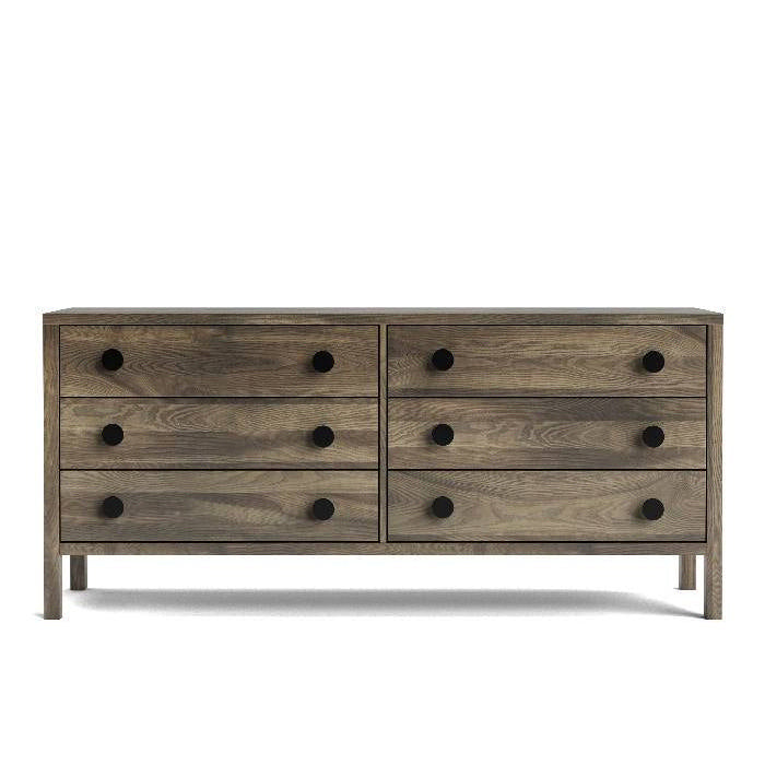 Andes 6 Drawer Lowboy Wide - Ash