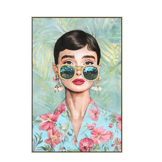 Contemporary Audrey Framed Canvas Wall Art