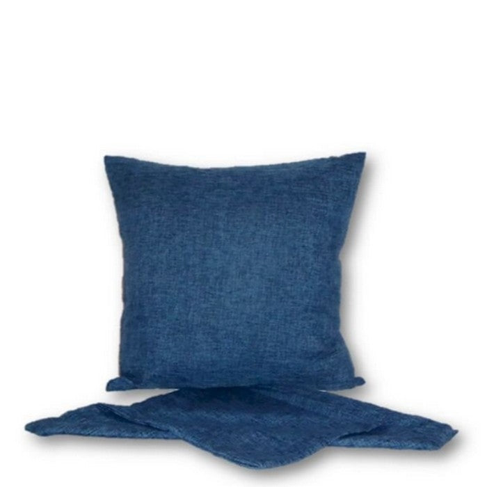 Blue Linen Look  Cushion