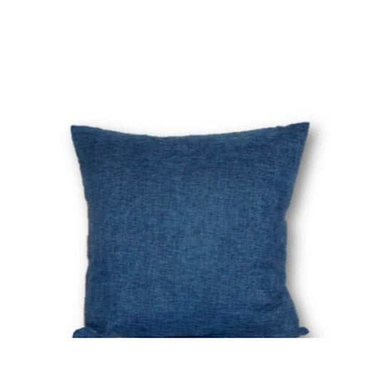 Blue Linen Look  Cushion