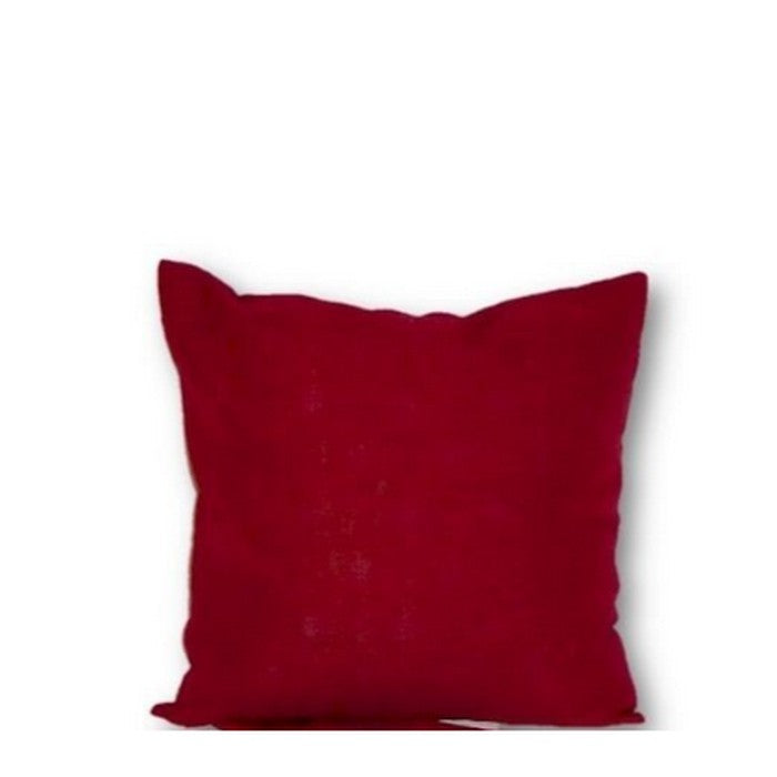 Linen Look Cushion - Red