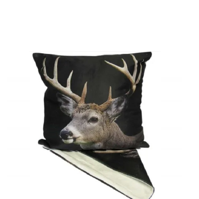 Plush Stag Night Cushion