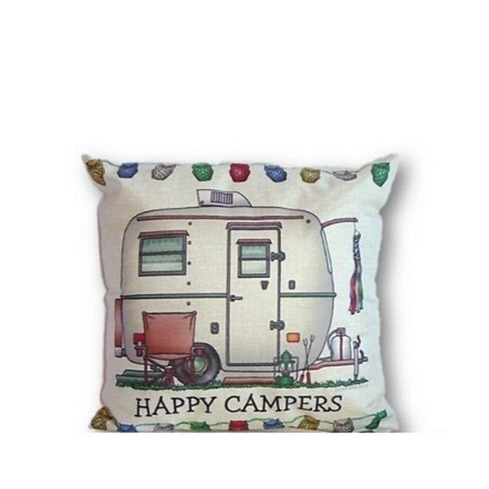 Happy Campers Vintage Cushion