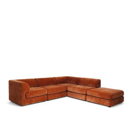 Harmony Modular 4 Seater Cnr Chaise RHF - Rust