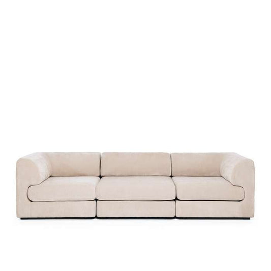 Beige sofa on a white background
