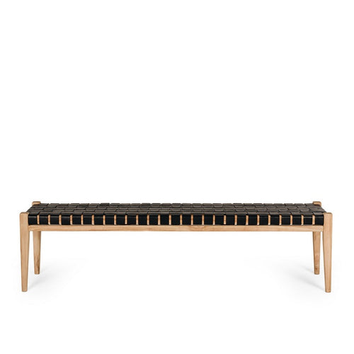 Indo Bench Seat - Woven - Saddle - Paulas Home & Living