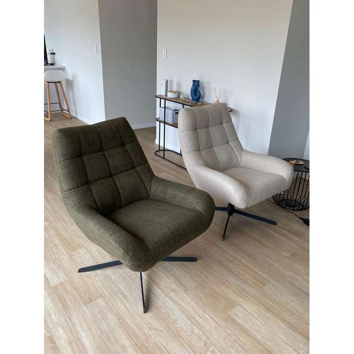 Paris Swivel Armchair - Basel Green