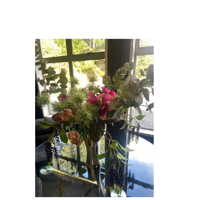Ella Pink - Artificial Floral Arrangement & Vase