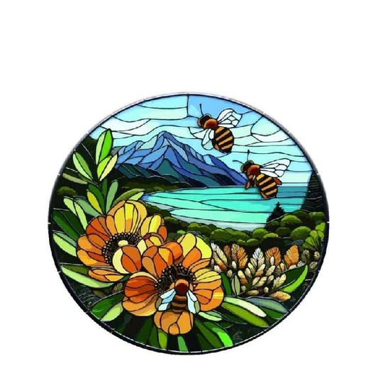 Bee's Stained Glass Hanger