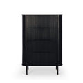 Anders Tallboy - 4 Drawer - Black Oak