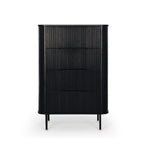 Anders Tallboy - 4 Drawer - Black Oak