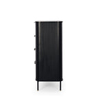 Anders Tallboy - 4 Drawer - Black Oak