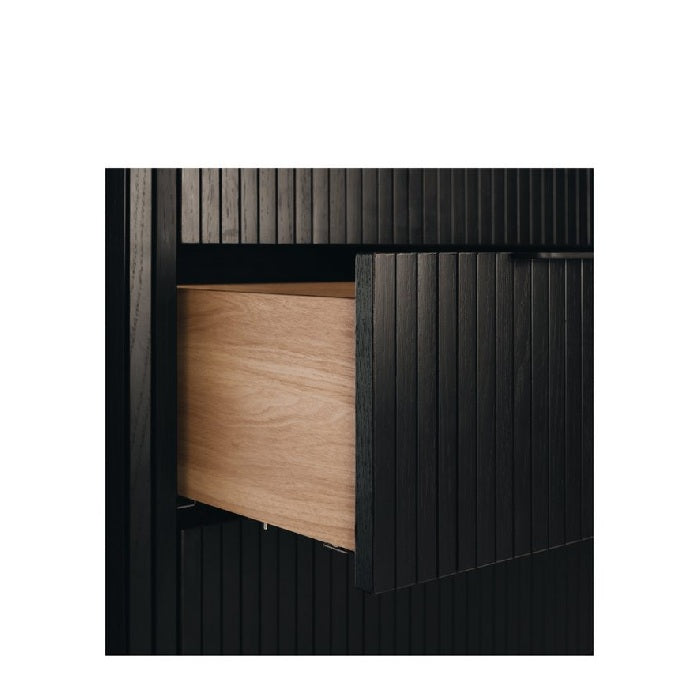 Anders Tallboy - 4 Drawer - Black Oak