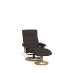 La-Z-Boy Tampa Oak Swivel Recliner + Footstool in Essenza Leather
