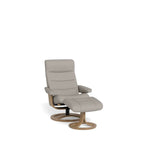 La-Z-Boy Tampa Oak Swivel Recliner + Footstool in Essenza Leather